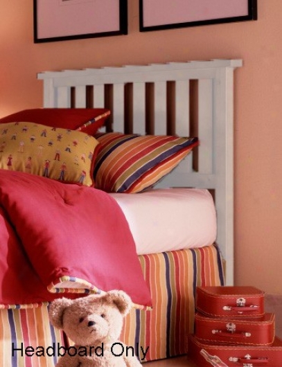 Full/ Queen Size Wood Headboard - Belmont Casual Design In White Finish