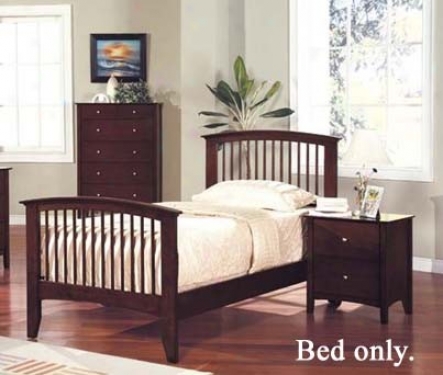 Full Size Bed Contemporary Denominate Espresso Finish