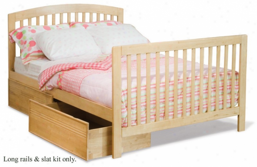 Full Size Bed Conversion Kit In Natural Maple Finish