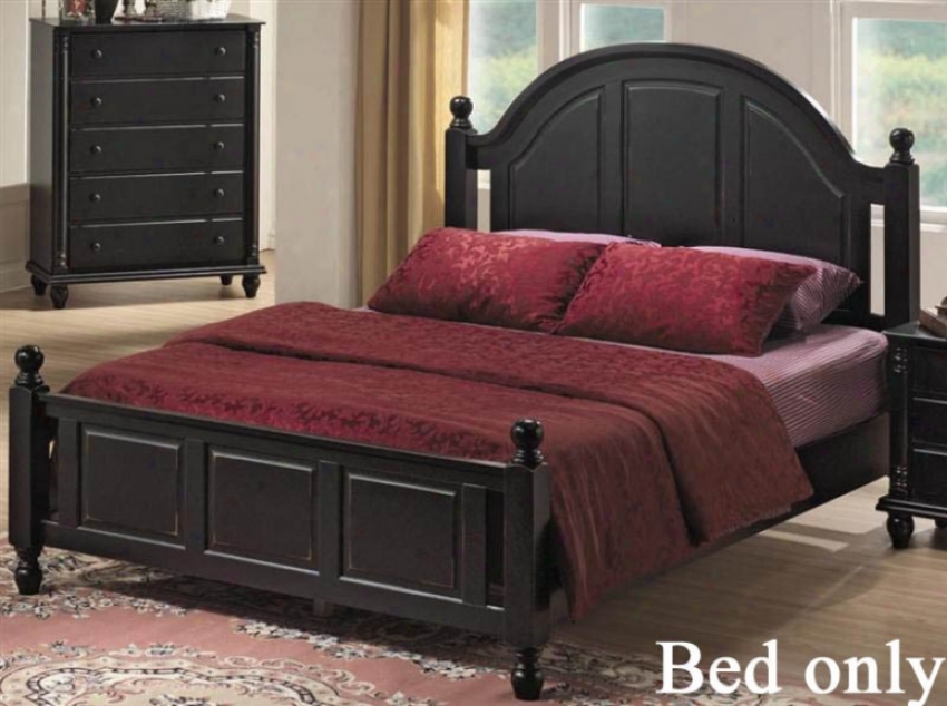 Full Size Bed In Black Finish