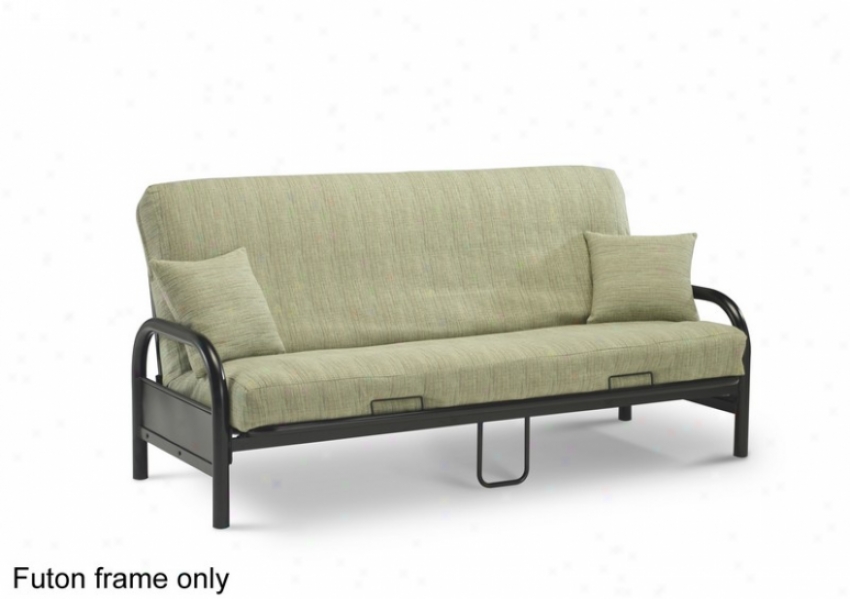 Full Size Futon Bed Frame - Saturn Industrial Design In Black Finish