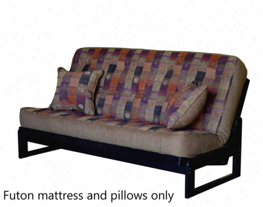 Full Size Futon Sofa Mattress Tufted In Patterned Texture