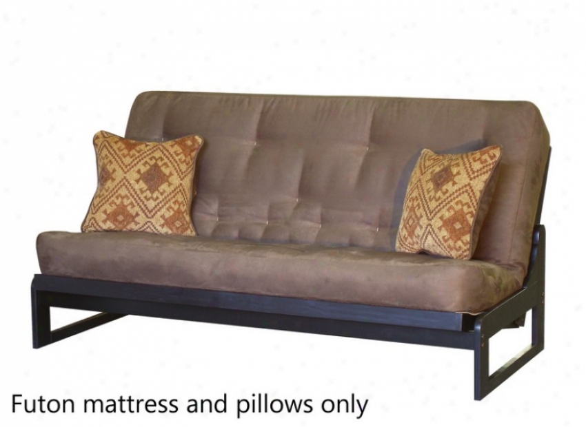 Exactly Size Futon Sofa Mattress Tufted In TaupeC olored Fabric