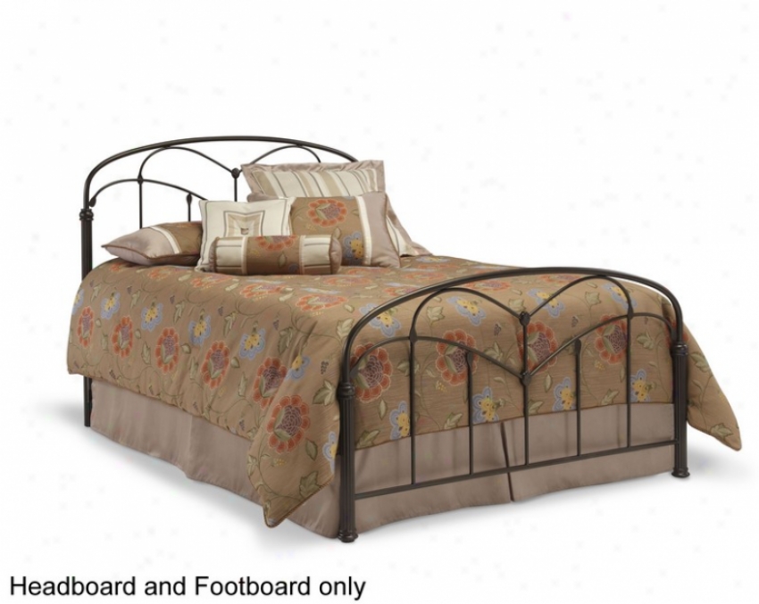 Fjll Size Metal Headboard And Footboard - Pomona Transitional Style In Hazelnut Finiwh