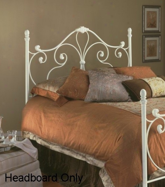 Full Size Metal Headboard - Aynsley Traditional Sketch In Alabaster Finish