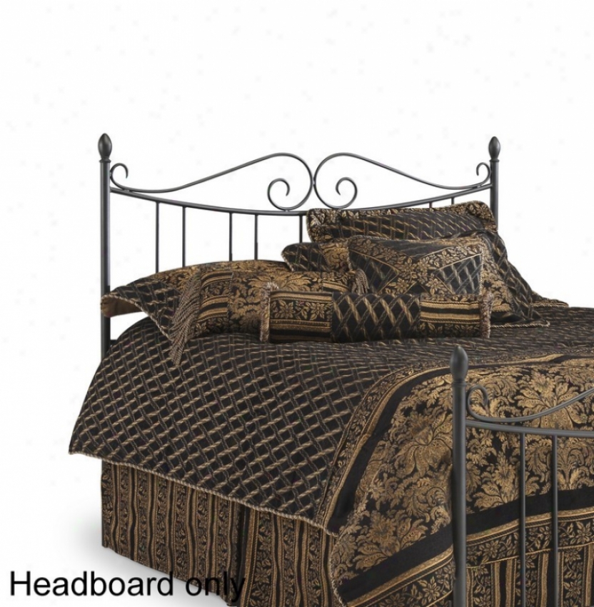 Full Size Metal Headboard - Brookhaven Transitional Style In Black Finish