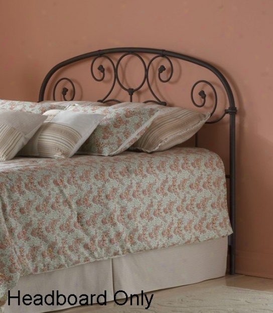 Full Size Metal Headboard - Grafton Traditional Design In Rusty Gold Finish