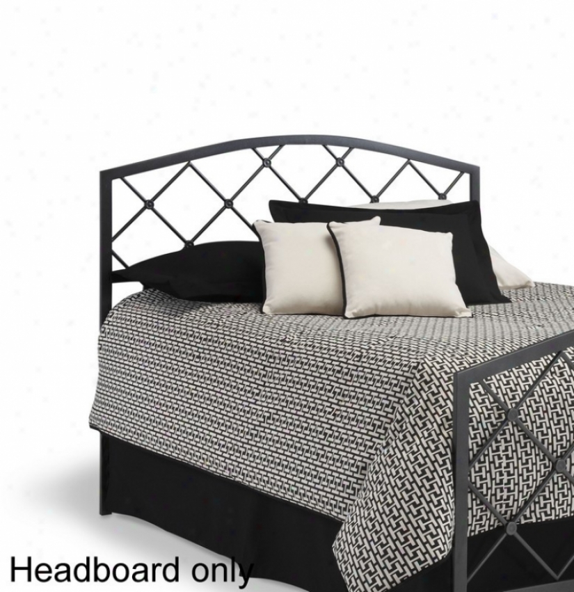 Full Size Metal Headboard - Landon Contemporary Style In Plumbago Finish