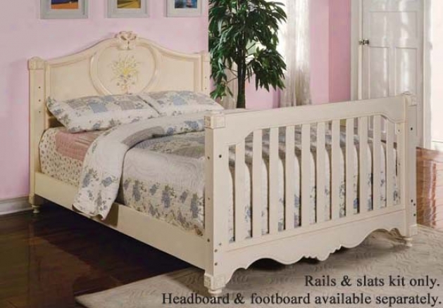 Full Size Rails & Slats Kit White Finish