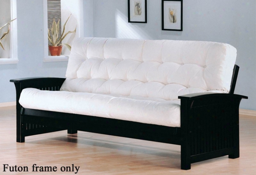 Futon Frame Mission Style In Cappuccino Finish