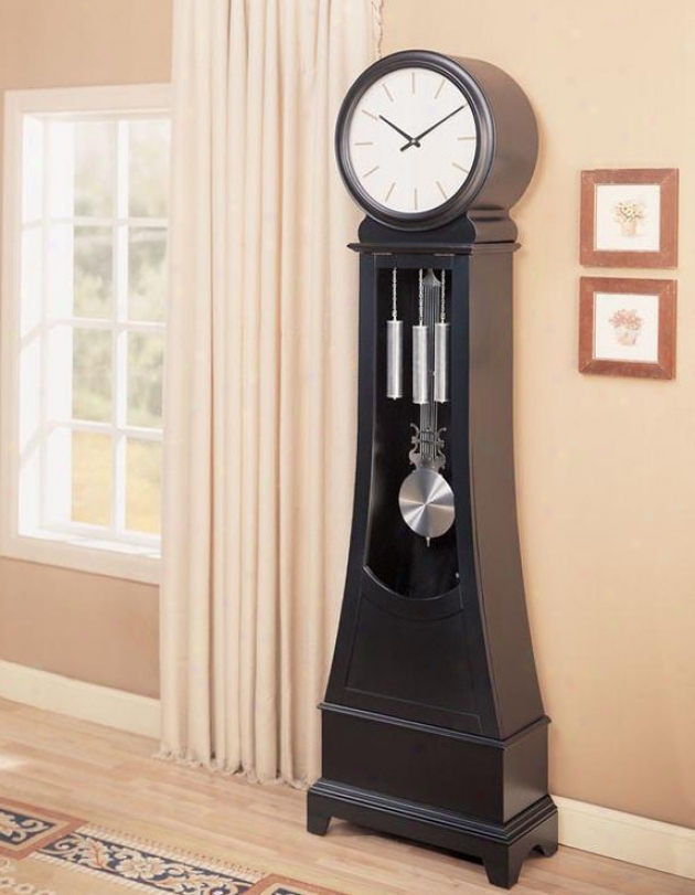 Grandfather Floor Clock In Black End