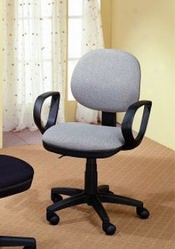 Grey Fabric Secretary Office Student  Chair W/casters