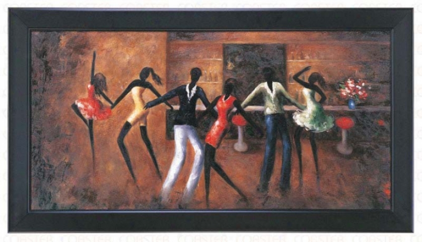 Hand Painted Oil Painting On Canvas In Dancing Theme