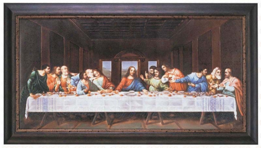 Hand Painted Oil Painting On Canvas In Last Supper Design
