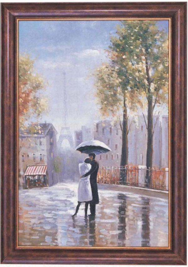 Hand Painted Oil Painting On Canvas In Paris Theme