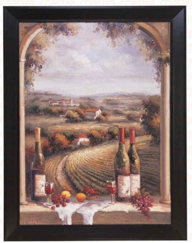 Hand Painted Oil Painting On Canvas In Tuscan Window Theme