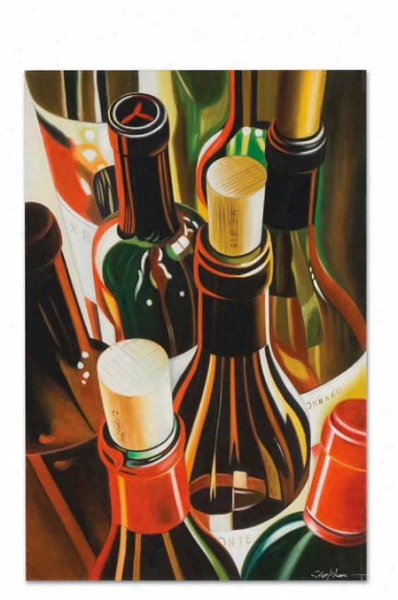 Hand Painted Oil Painting On Canvas In Wine Collection Thsme