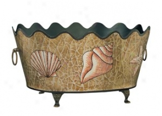 Hand Painted Storage Box - Traditional Style Seashell