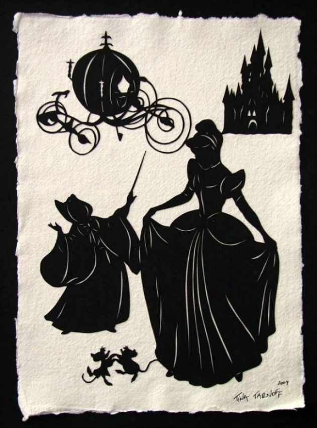 Handmade Papercut Art - Cinderella Silhouette