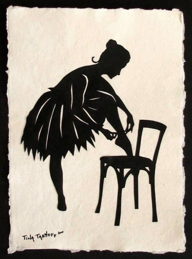 Handmade Papercut Art - Dancer Anna Pavlova Silhouette