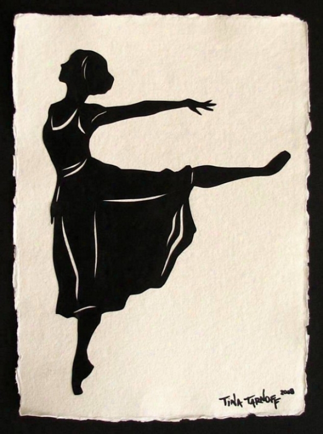 Handmade Papercut Art - Dancer Margot Fonteyn Silhouette