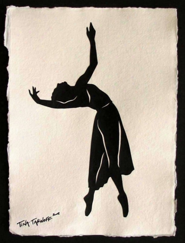 Handmade Papercut Art - Dancer Maya Plisetskaya Silhouette