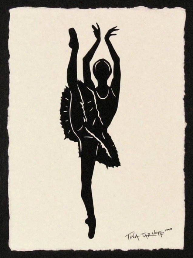 Handmade Papercut Art - Dancer Sylvie Guilkem Silhouette 2