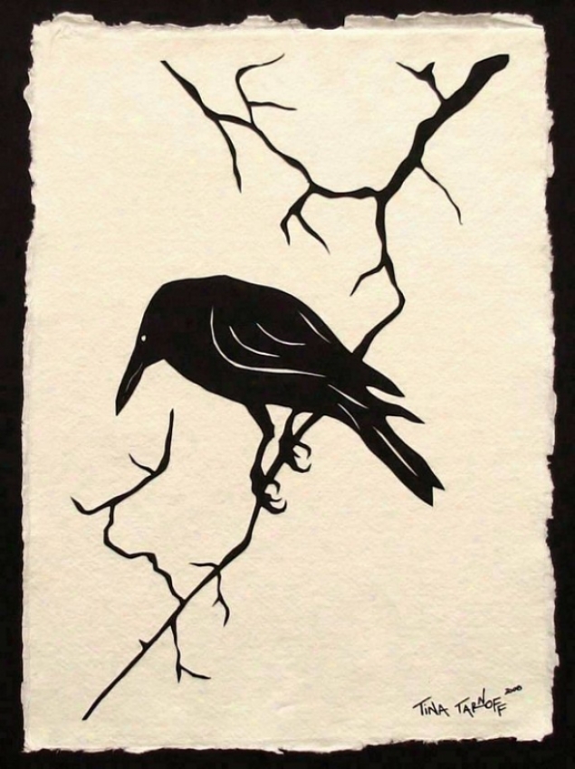 Handmade Papercut Art - For Te Love Of Crows 2