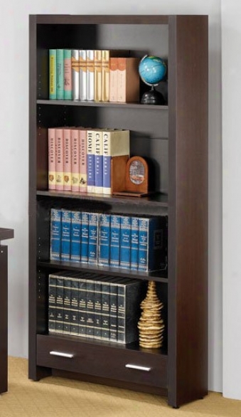 Home Office Bookcase In Cappuccino Finish