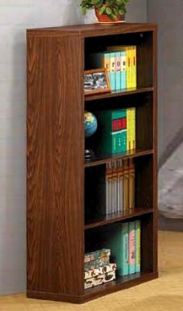 Home Office Bookcase In Dark Oak Finish