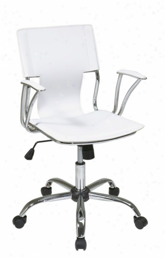 Home Place of business Chaid With Adjustable Height In White Finish