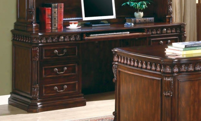 Home Office Computer Desk In Rich Brown Finish