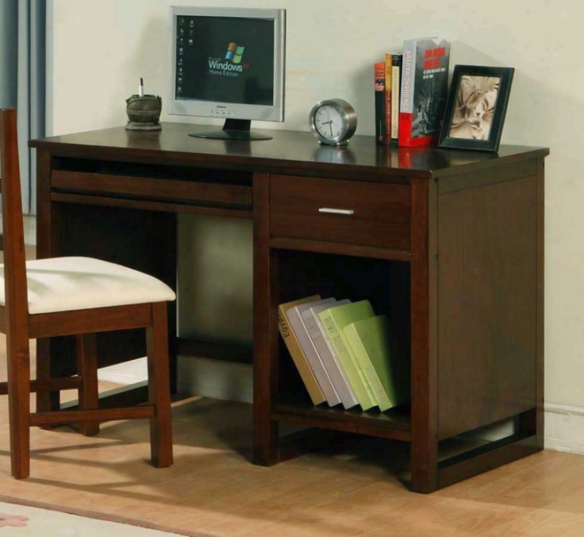 Home Office Computer Writing Desk In Cherry Finish