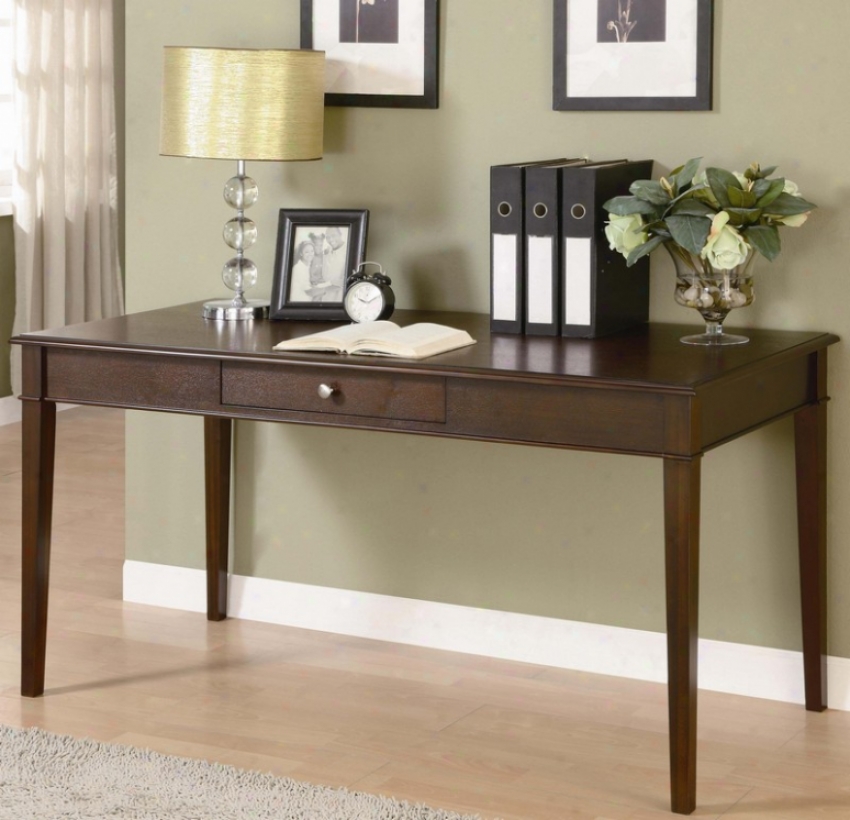 Domicile Office Document Desk In Medium Brown End