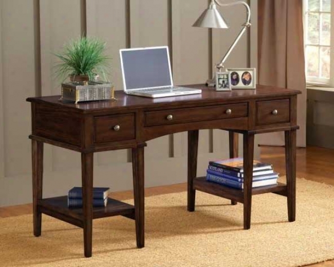 Home Office Writing Desk In Rich Cherry Finish