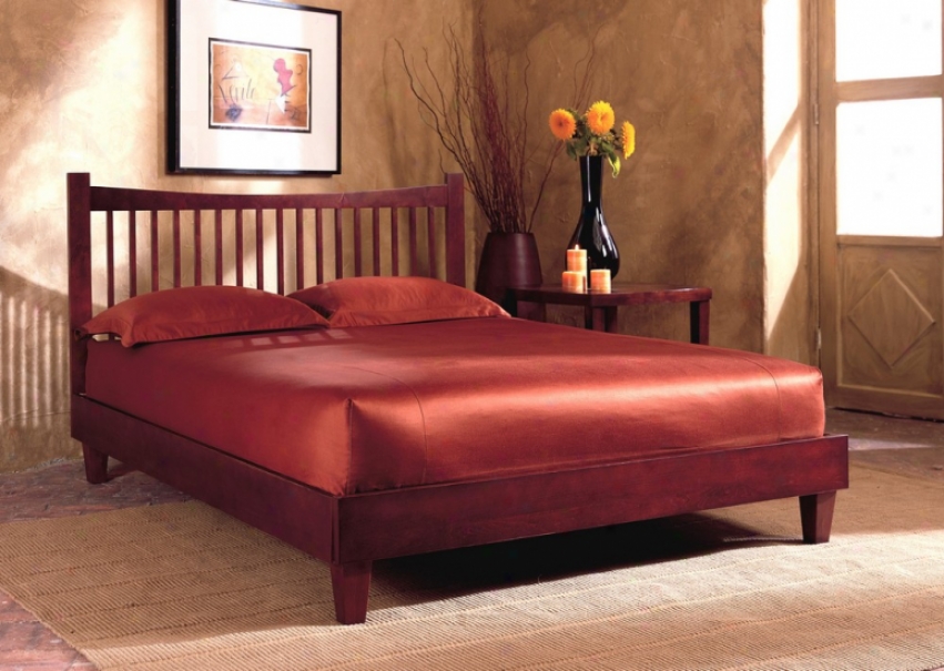 Jakarta Mahogany Finish King Size Solid Wood Bed