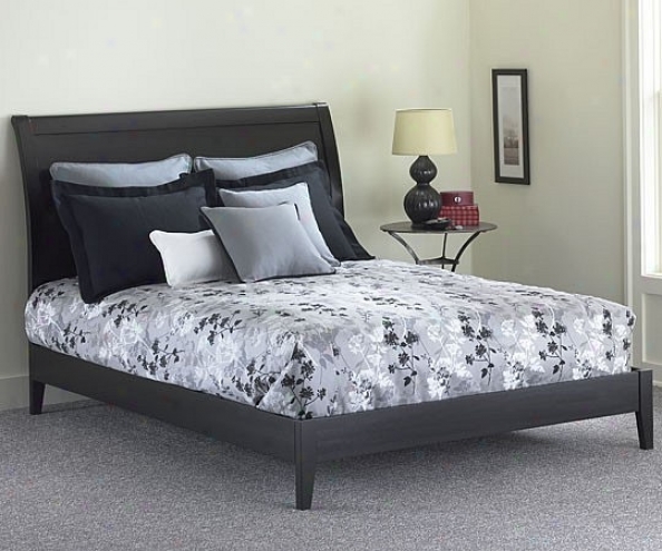 Java Black Finish King Size Wood Platform Bed