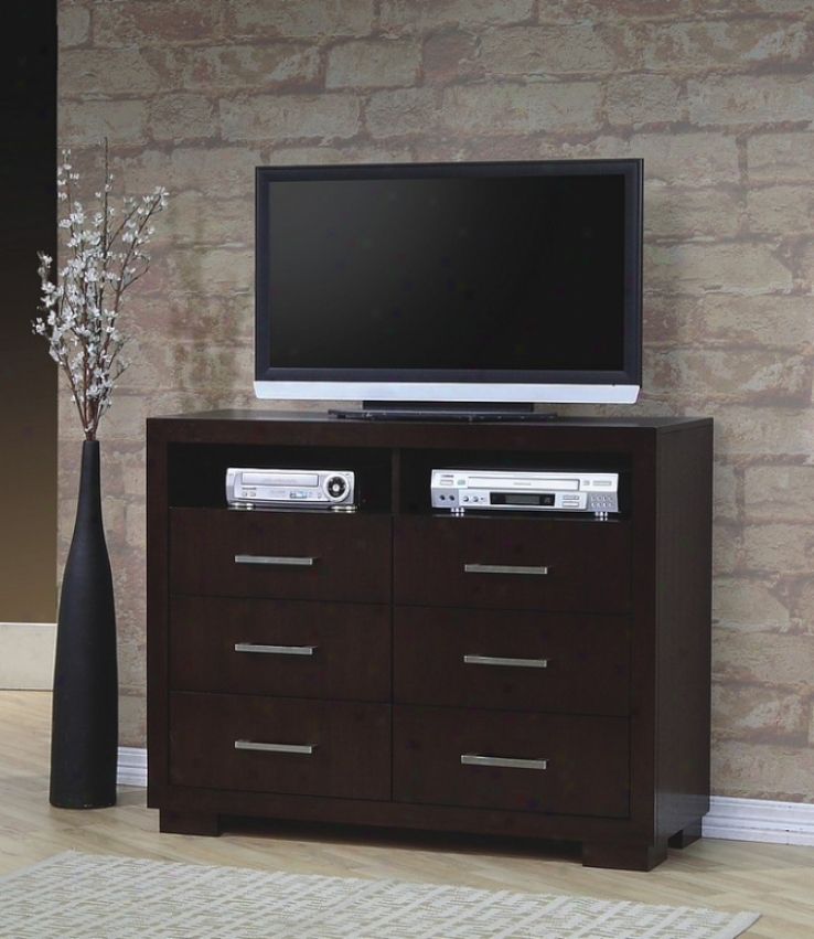 Jessica Collection Cappuccino Finish 2-in-1 Tv Sgand Dresser