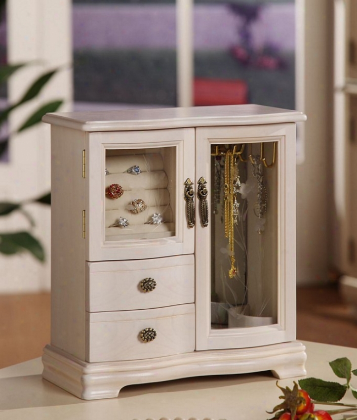 Jewels Box With Glass Doors In Cream Perfect