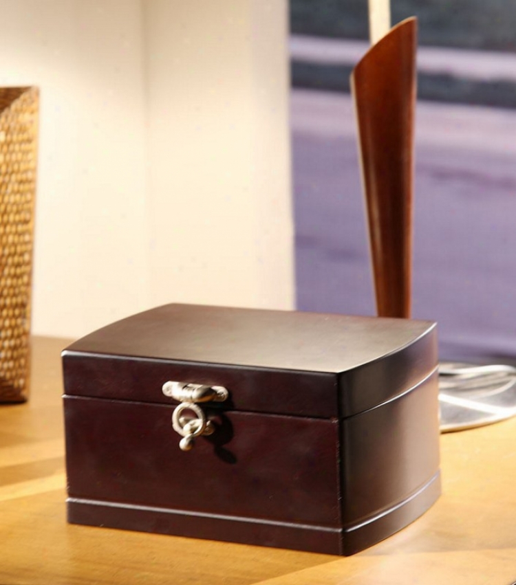 Jewelry Box With Ring Handle In Black Finish