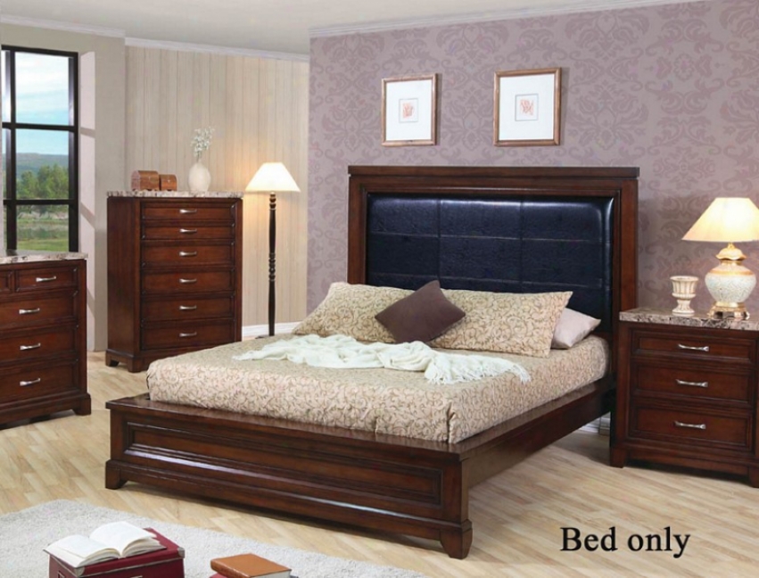 King Size Bed In Mahogany Finish