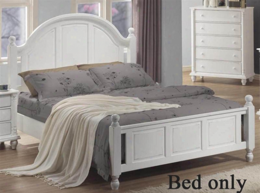 King Size Bed In Pale Finish