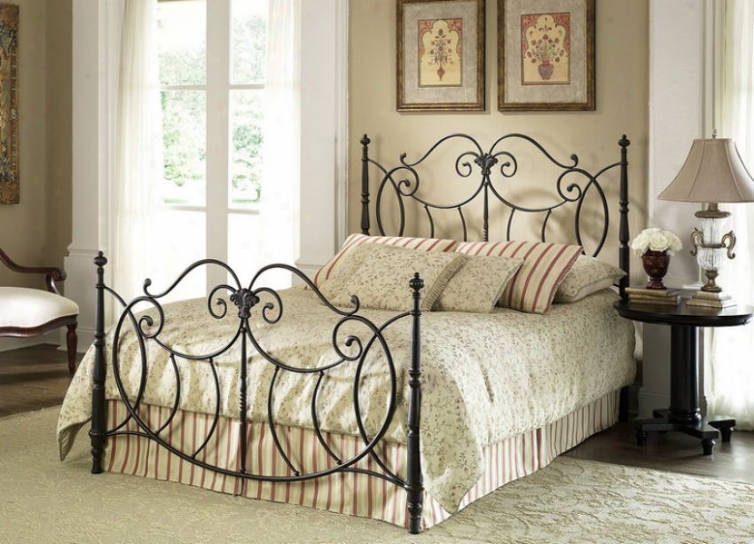 King Size Metal Channel - Shannon Vintage Charcoal Traditional Stlye In Black Finish