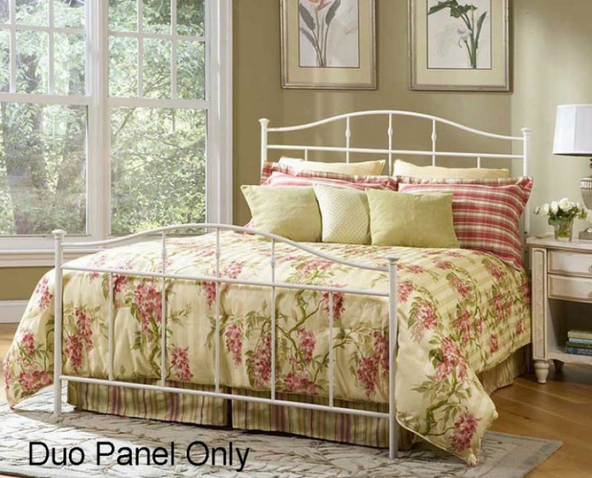 King Size Metal Duo Panel - Spalding Casual Design In Vanilla Finish