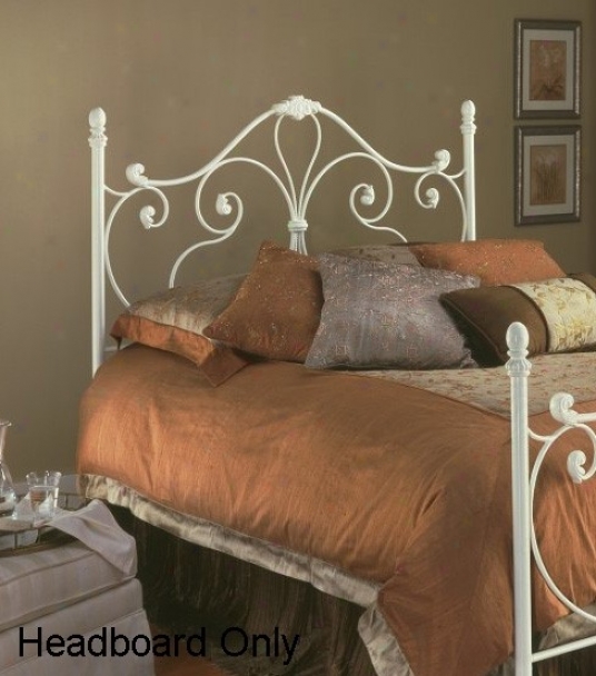 King Size Metal Headboard - Aynsley Traditional Design In Akabaster Finish