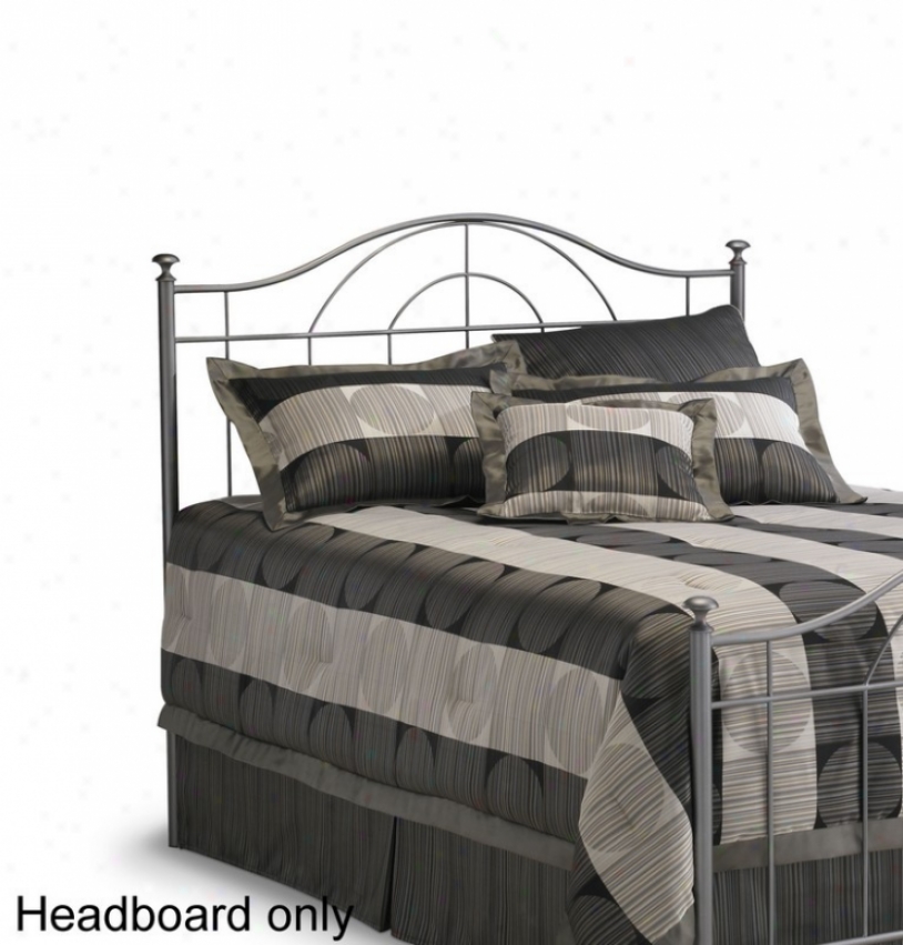 King Size Metal Headboarc - Carrington In Vintage Silver Finish