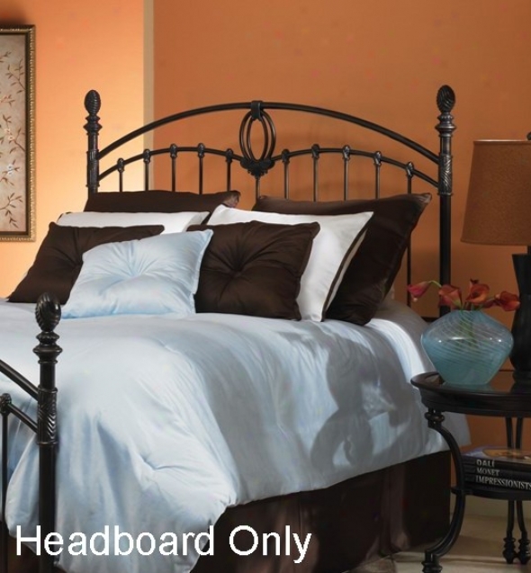 King Size Metal Headboard - Coronado Transitional Sketch In Tarnished Co;per Finish