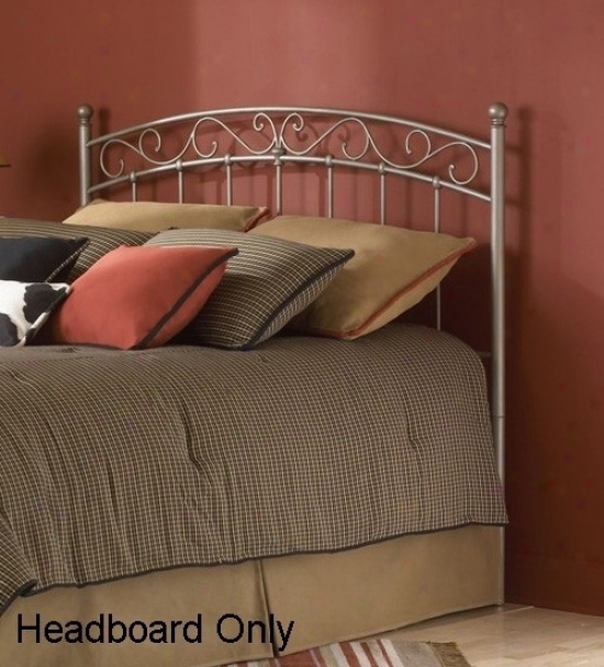 King Size Metal Headboard - Ellsworth Transitional Dedign In New Brown Finish