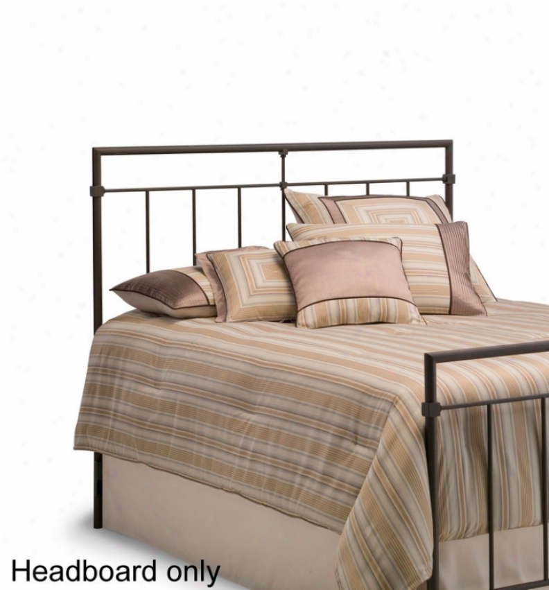 King Size Metal Headboard - Meridian Contemporary Style In Rkver Rock Finish