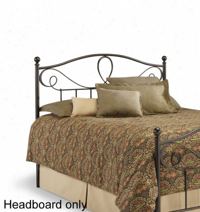 King Size Metal Headboard - Sylvania Transitional Style In French Roast Finisj